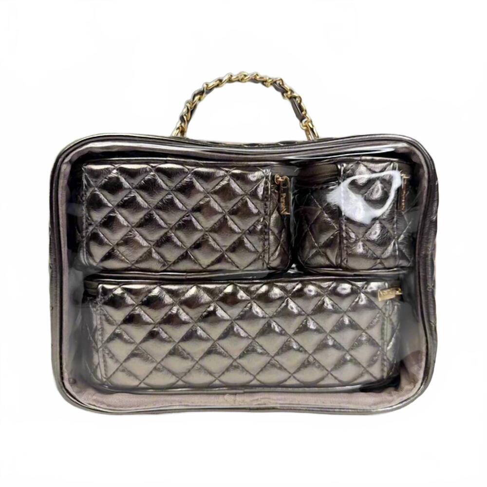NEW PURSEN women's trio jet setter travel bag set in bronze